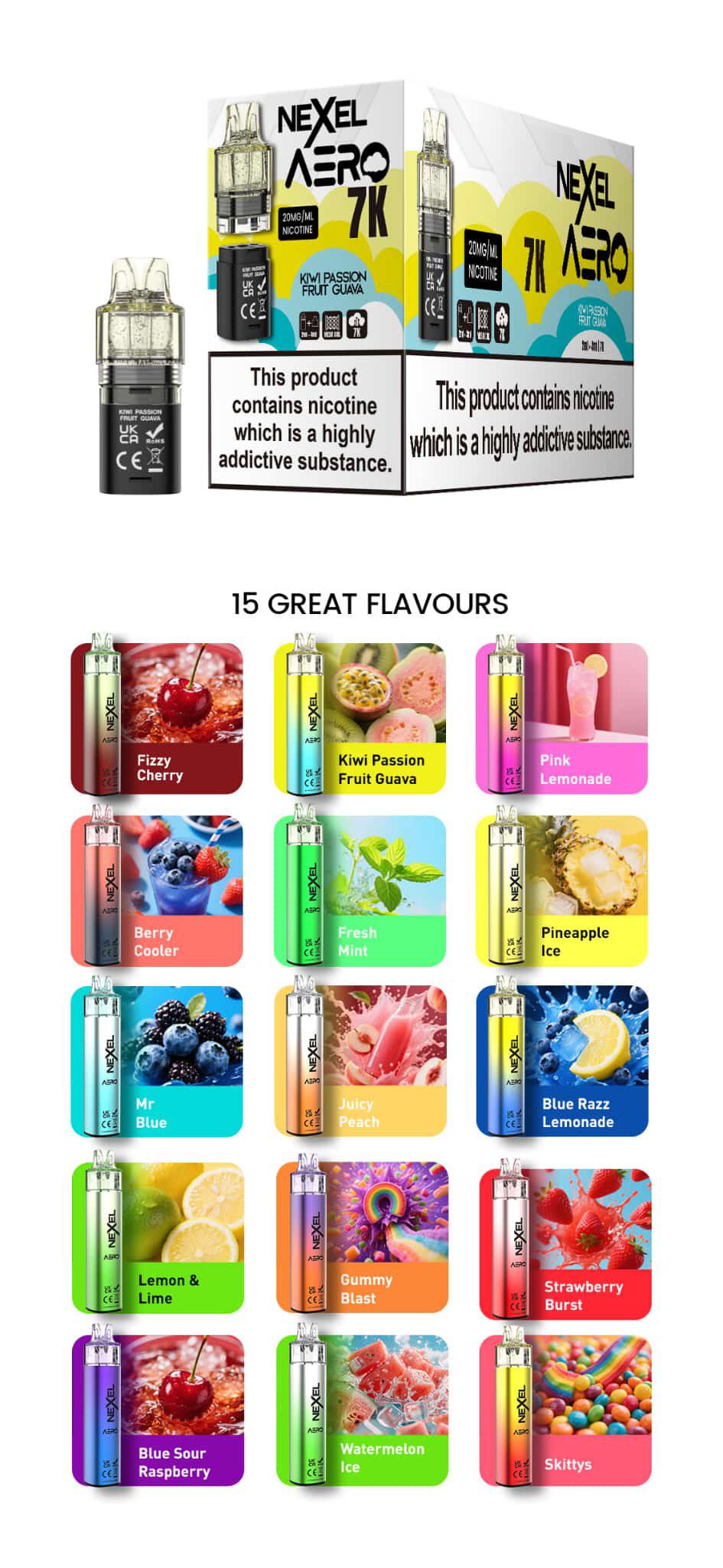 Nexel Aero 7k VAPE - (BOX OF 5)