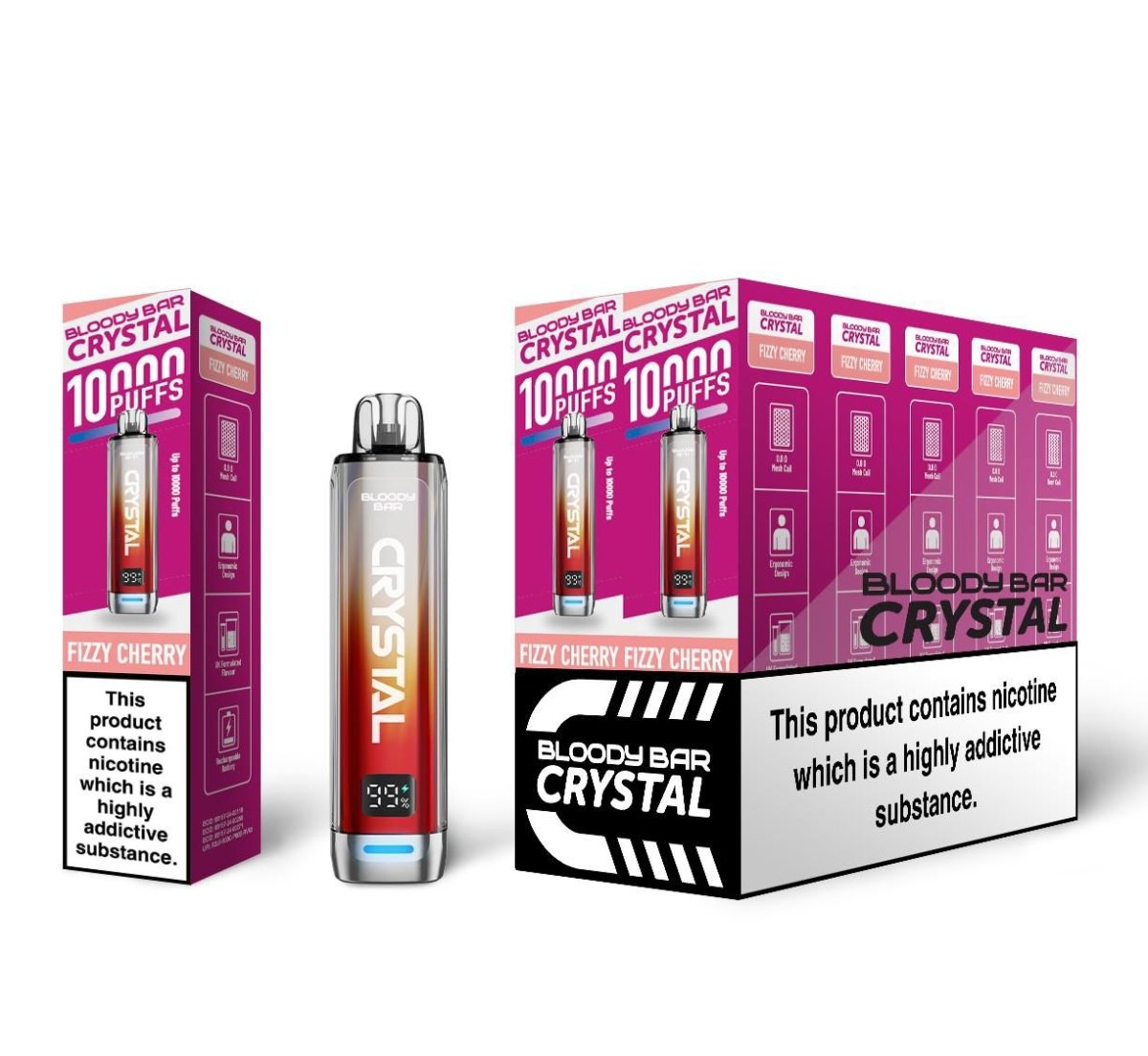 Bloody Bar - Bloody Bar Crystal 10k Disposable Vape Pack of 10 - The No1 Plug
