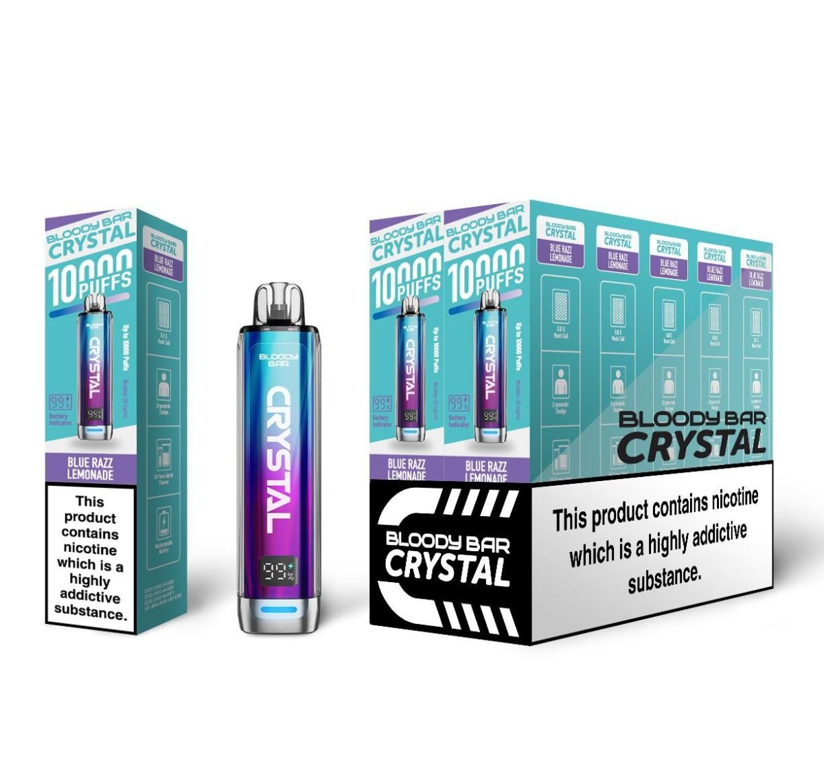 Bloody Bar - Bloody Bar Crystal 10k Disposable Vape Pack of 10 - The No1 Plug