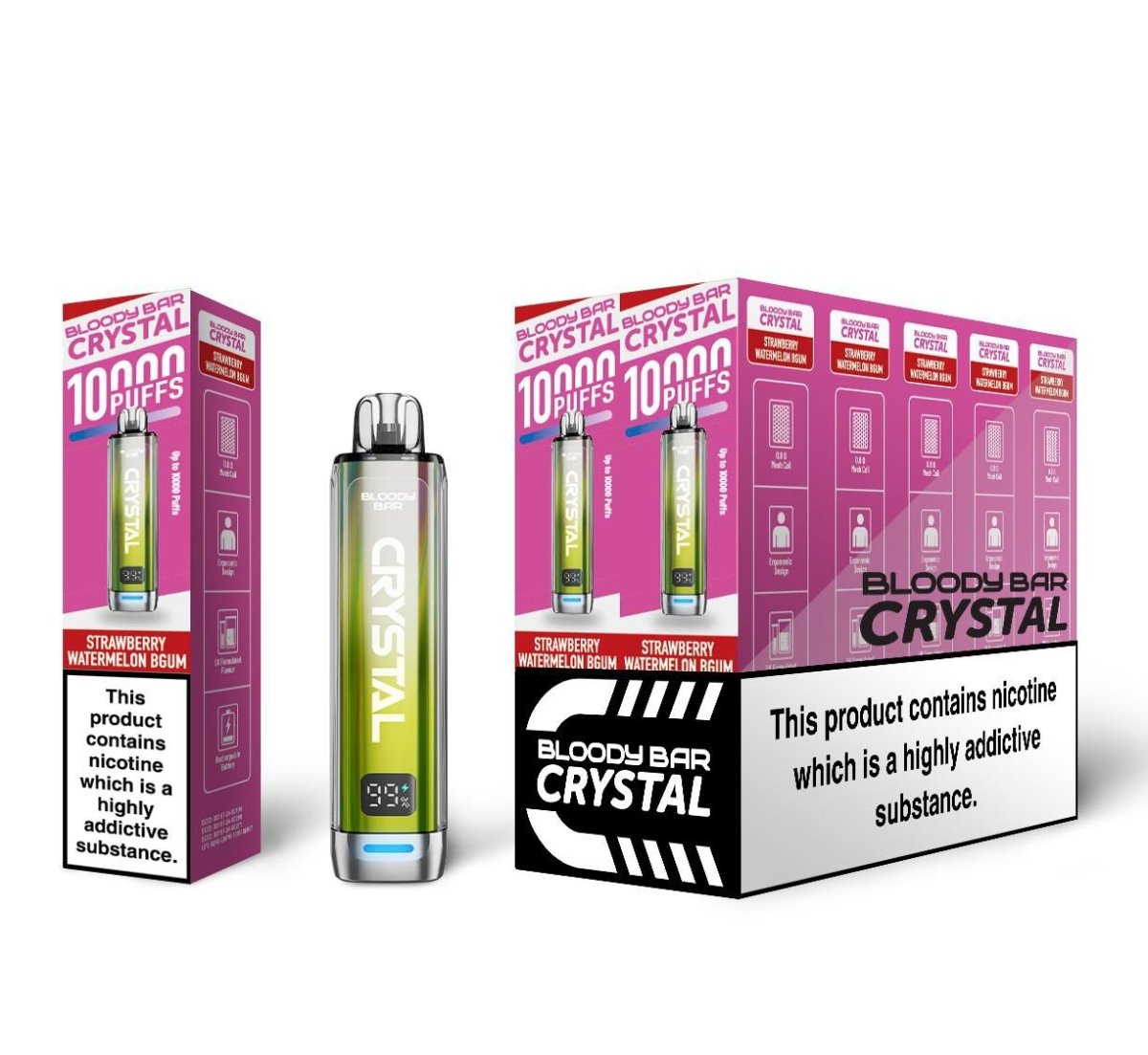 Bloody Bar - Bloody Bar Crystal 10k Disposable Vape Pack of 10 - The No1 Plug