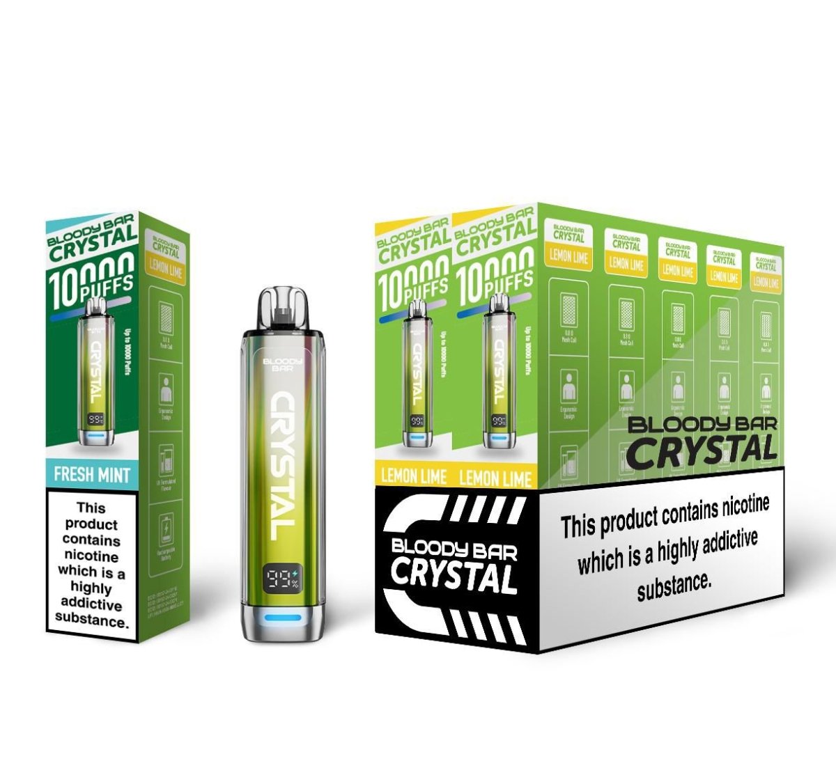 Bloody Bar - Bloody Bar Crystal 10k Disposable Vape Pack of 10 - The No1 Plug