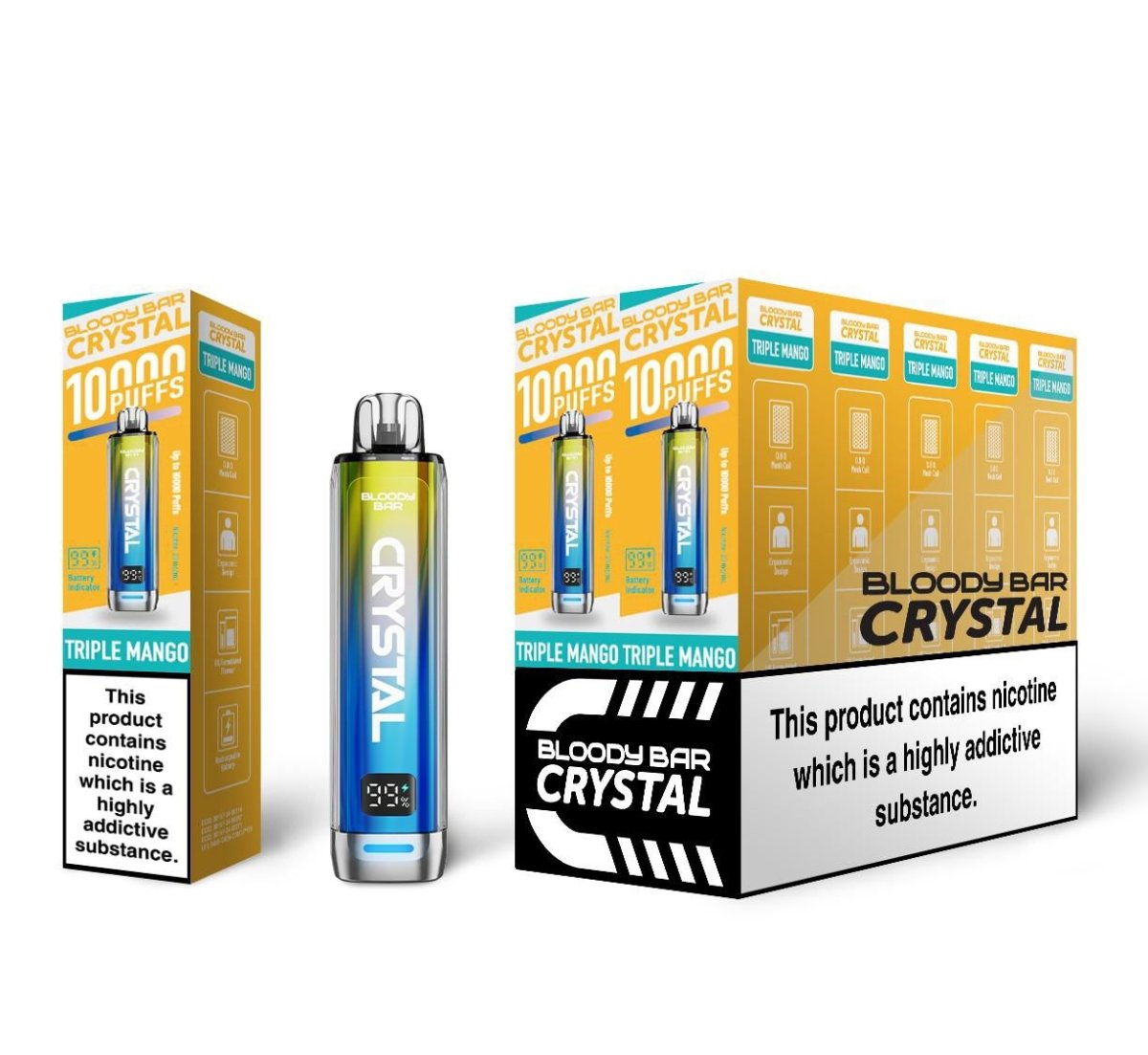 Bloody Bar - Bloody Bar Crystal 10k Disposable Vape Pack of 10 - The No1 Plug