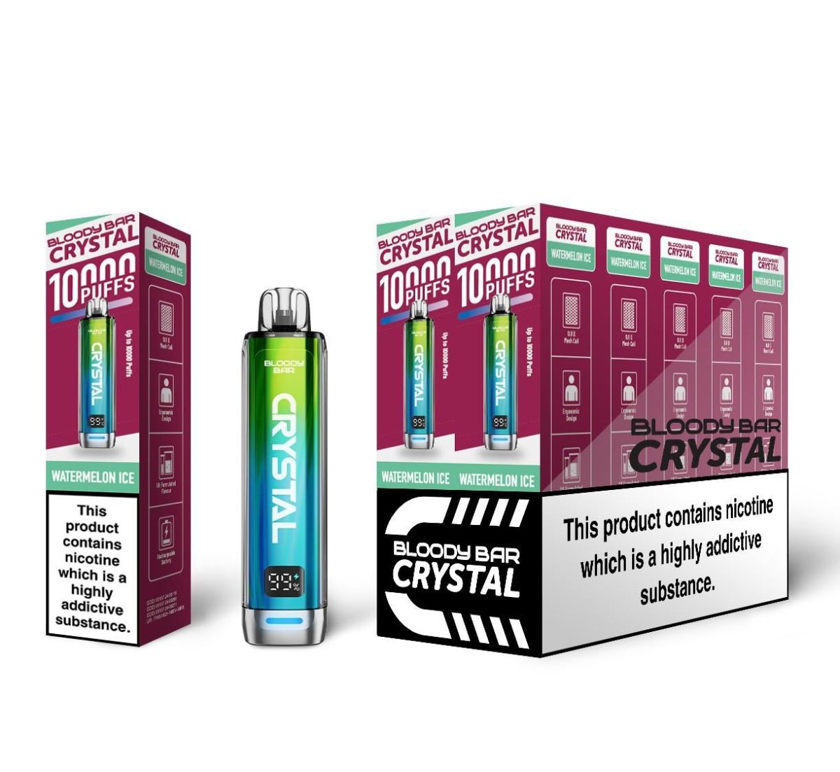 Bloody Bar - Bloody Bar Crystal 10k Disposable Vape Pack of 10 - The No1 Plug