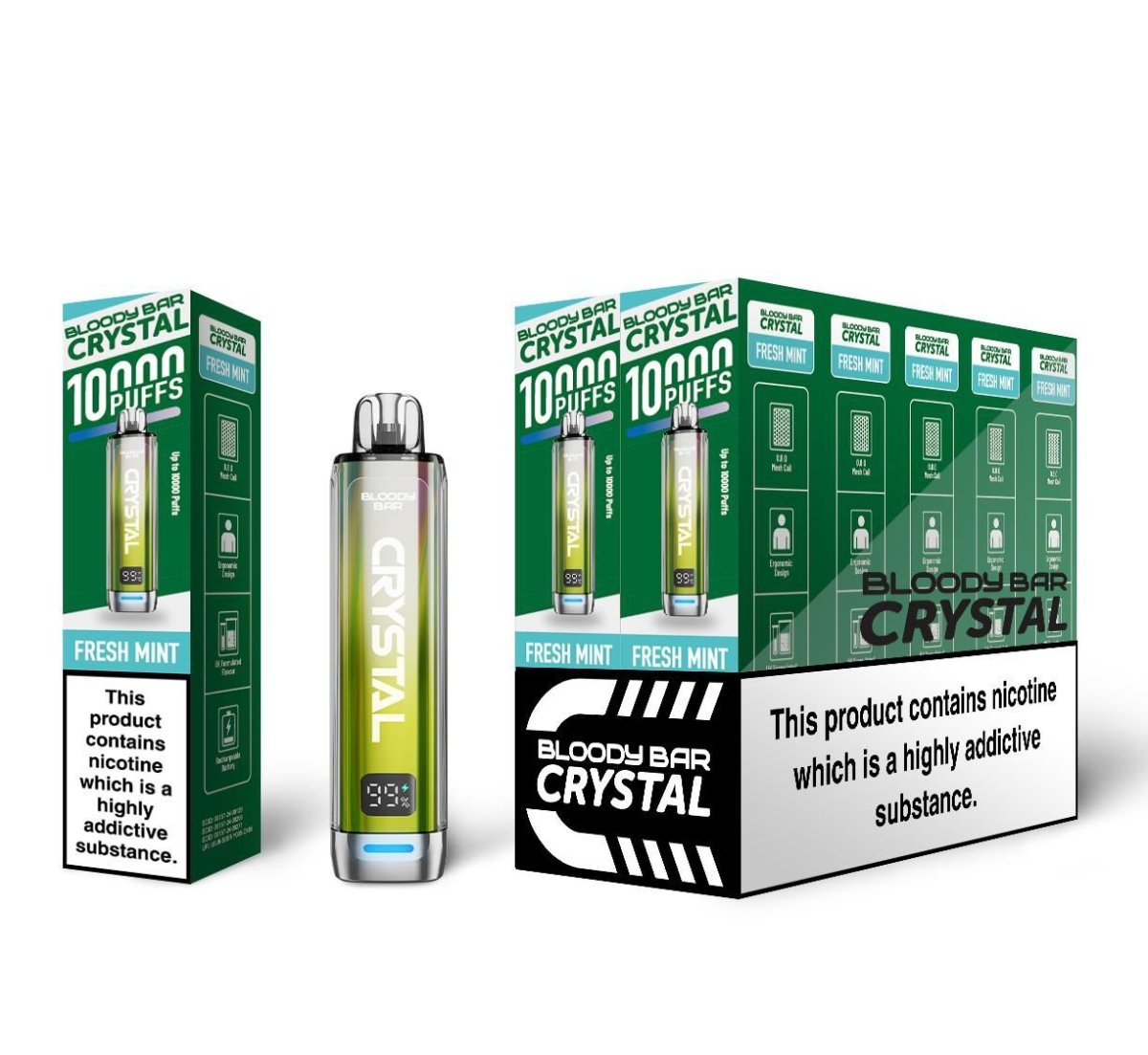 Bloody Bar - Bloody Bar Crystal 10k Disposable Vape Pack of 10 - The No1 Plug