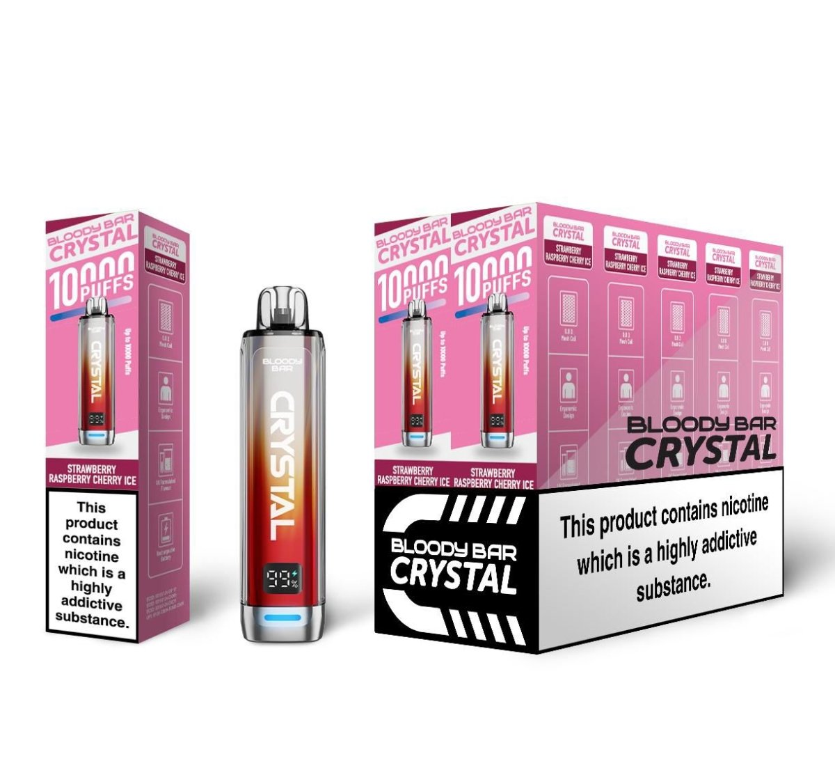 Bloody Bar - Bloody Bar Crystal 10k Disposable Vape Pack of 10 - The No1 Plug