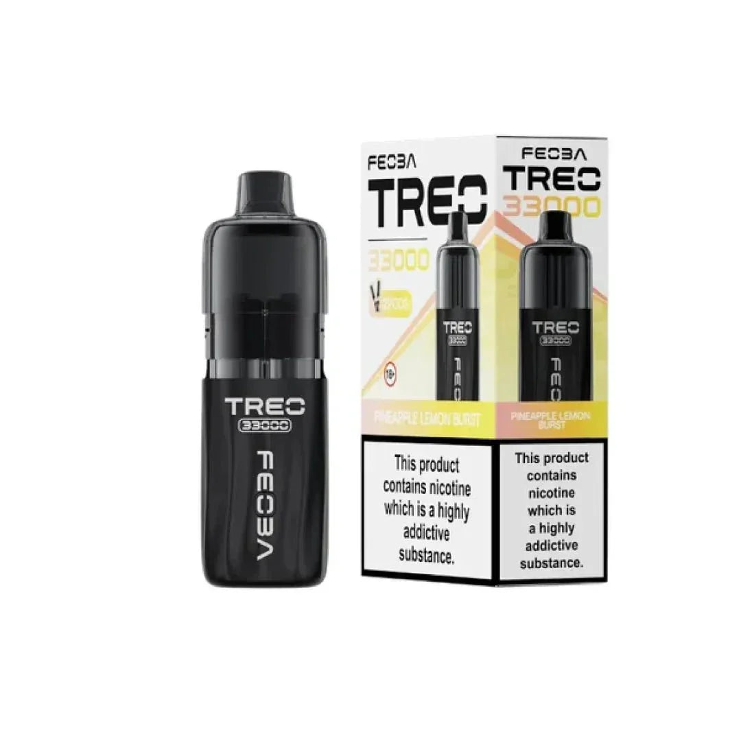 bulk wholesale Feoba Treo 33k Prefilled Pod Vape Kit Box of 5 - Pineapple Lemon Burst