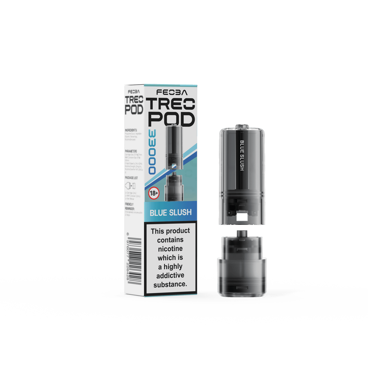 bulk wholesale Feoba Treo 33k Replacement Pods Box of 5 - Blue Slush