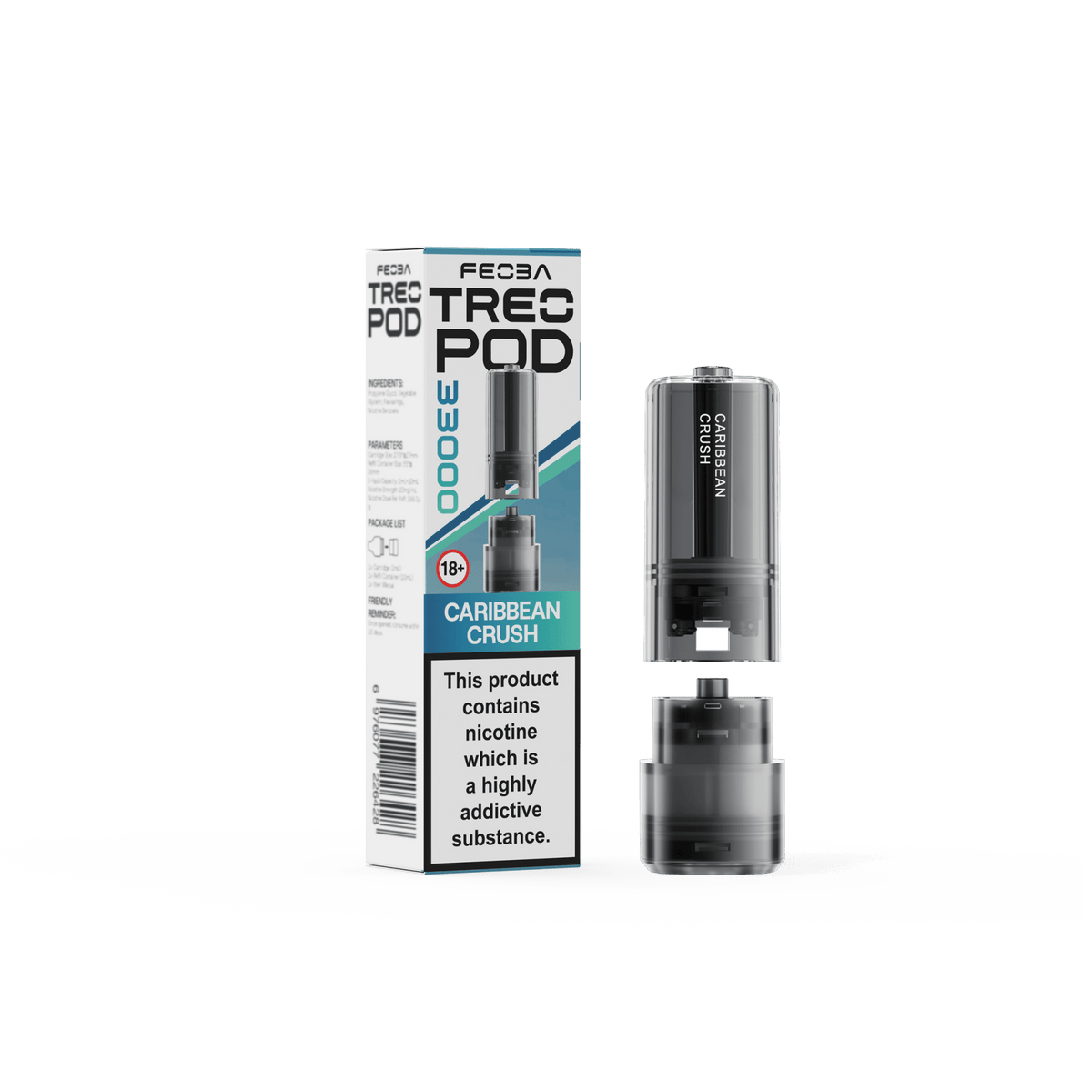 bulk wholesale Feoba Treo 33k Replacement Pods Box of 5 - Caribbean Crush