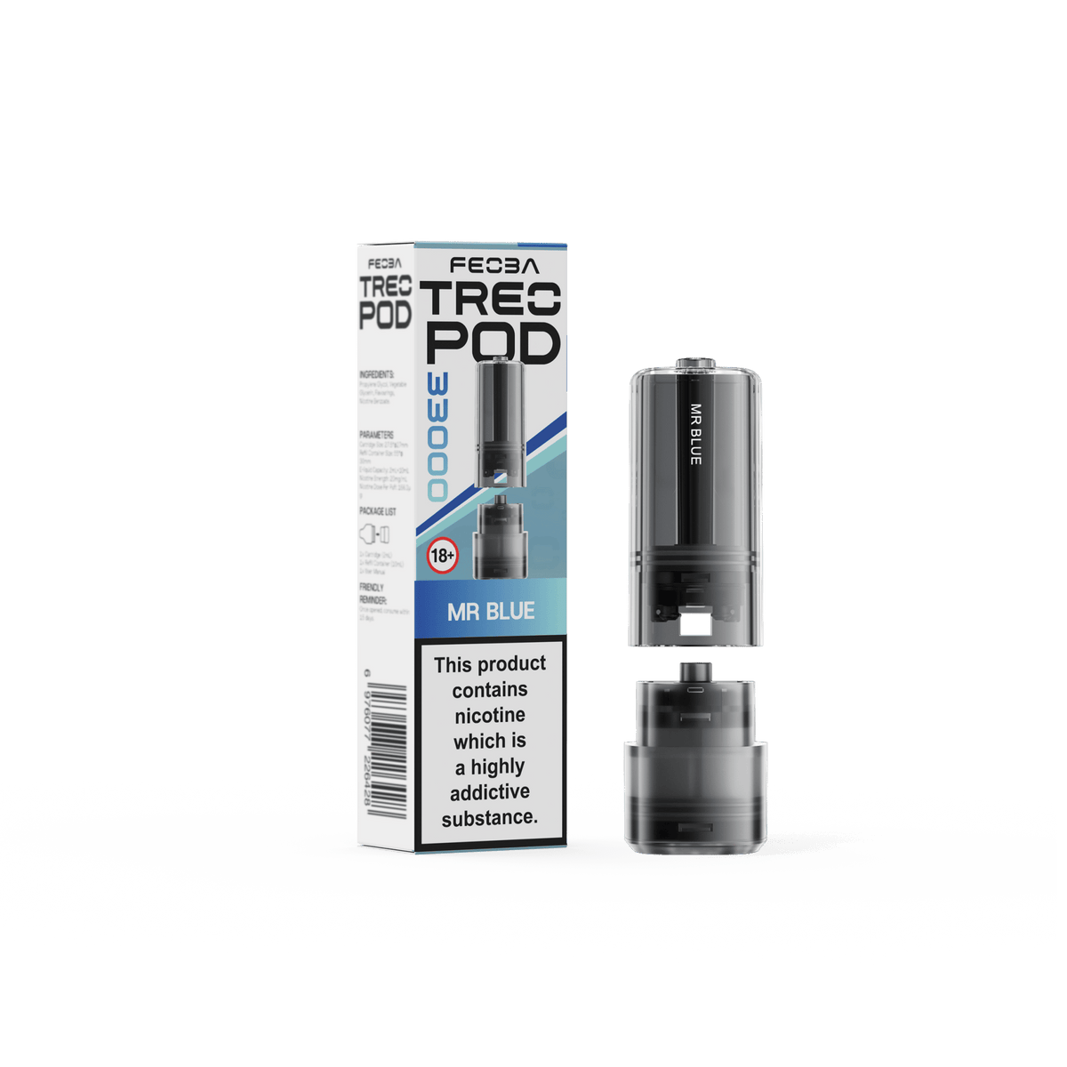 bulk wholesale Feoba Treo 33k Replacement Pods Box of 5 - Mr Blue