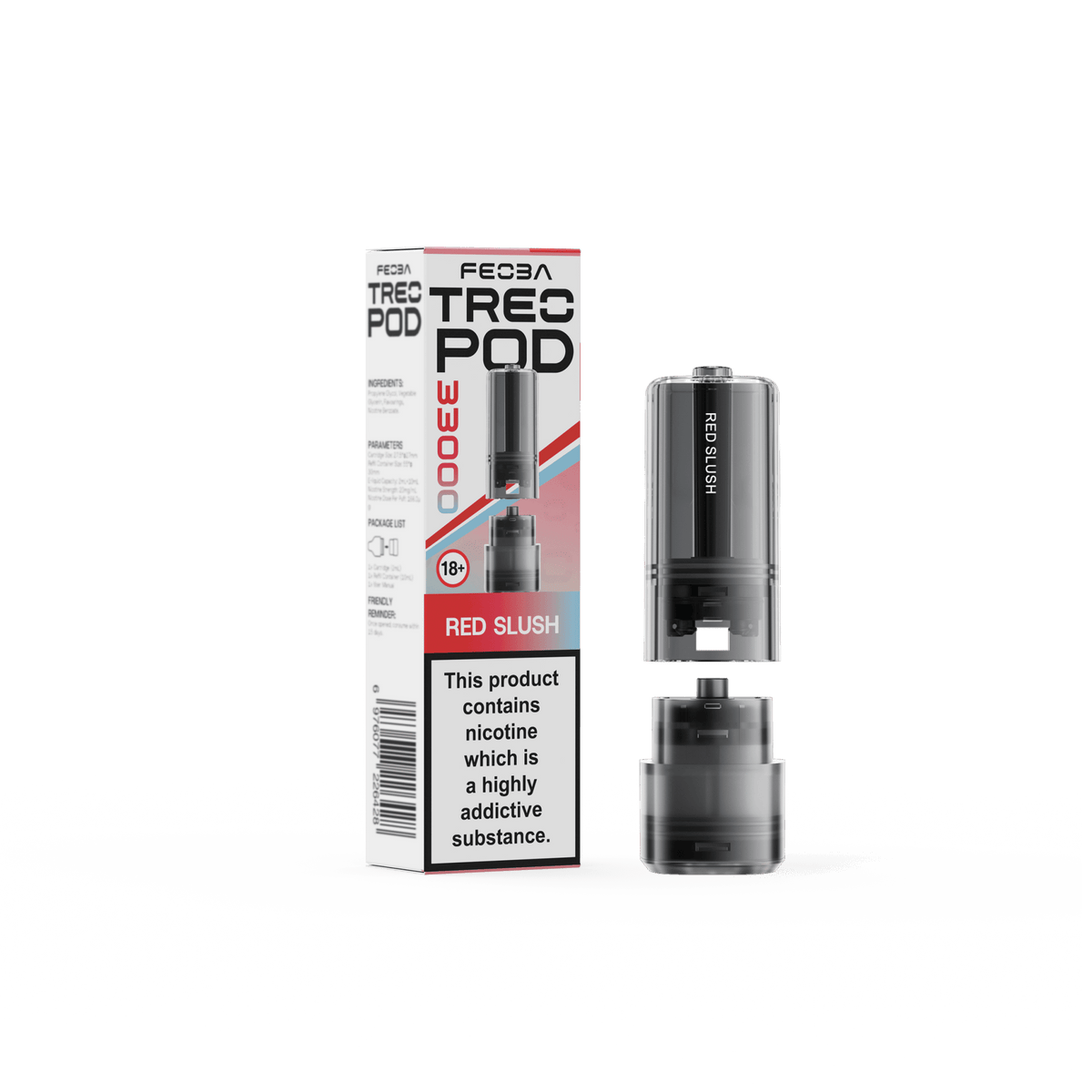 bulk wholesale Feoba Treo 33k Replacement Pods Box of 5 - Red Slush