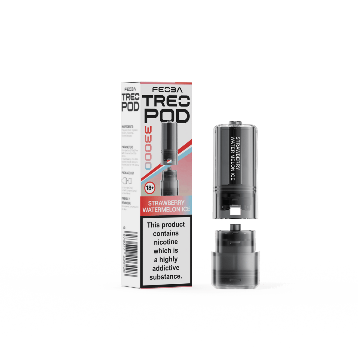 bulk wholesale Feoba Treo 33k Replacement Pods Box of 5 - Strawberry Watermelon Ice