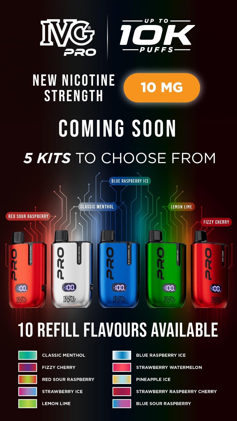 bulk wholesale IVG Pro 10k Vape - Classic Menthol