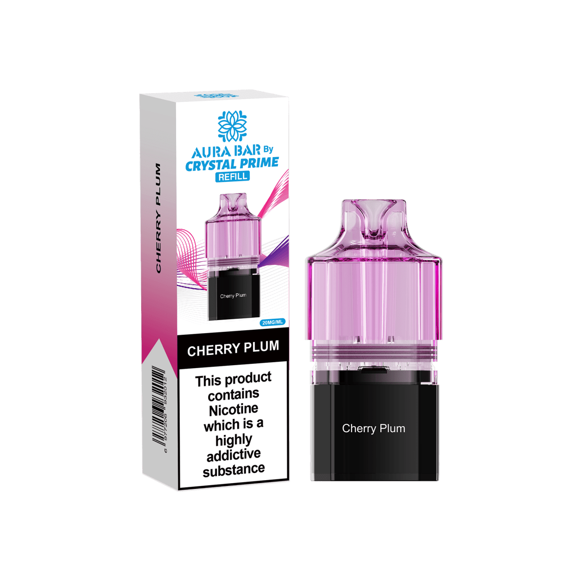 Crystal Prime - Crystal Prime Aura Bar 10k Replacement Pods - (BOX OF 5) - The No1 Plug