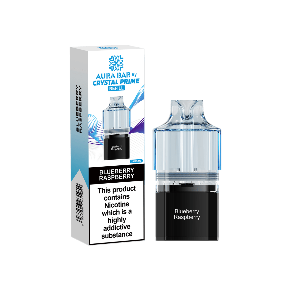 Crystal Prime - Crystal Prime Aura Bar 10k Replacement Pods - (BOX OF 5) - The No1 Plug