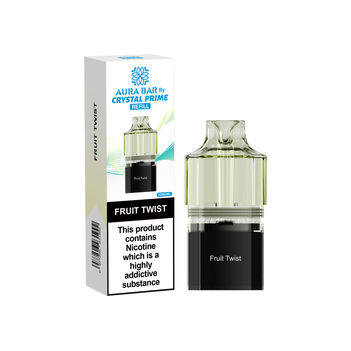 Crystal Prime - Crystal Prime Aura Bar 10k Replacement Pods - (BOX OF 5) - The No1 Plug