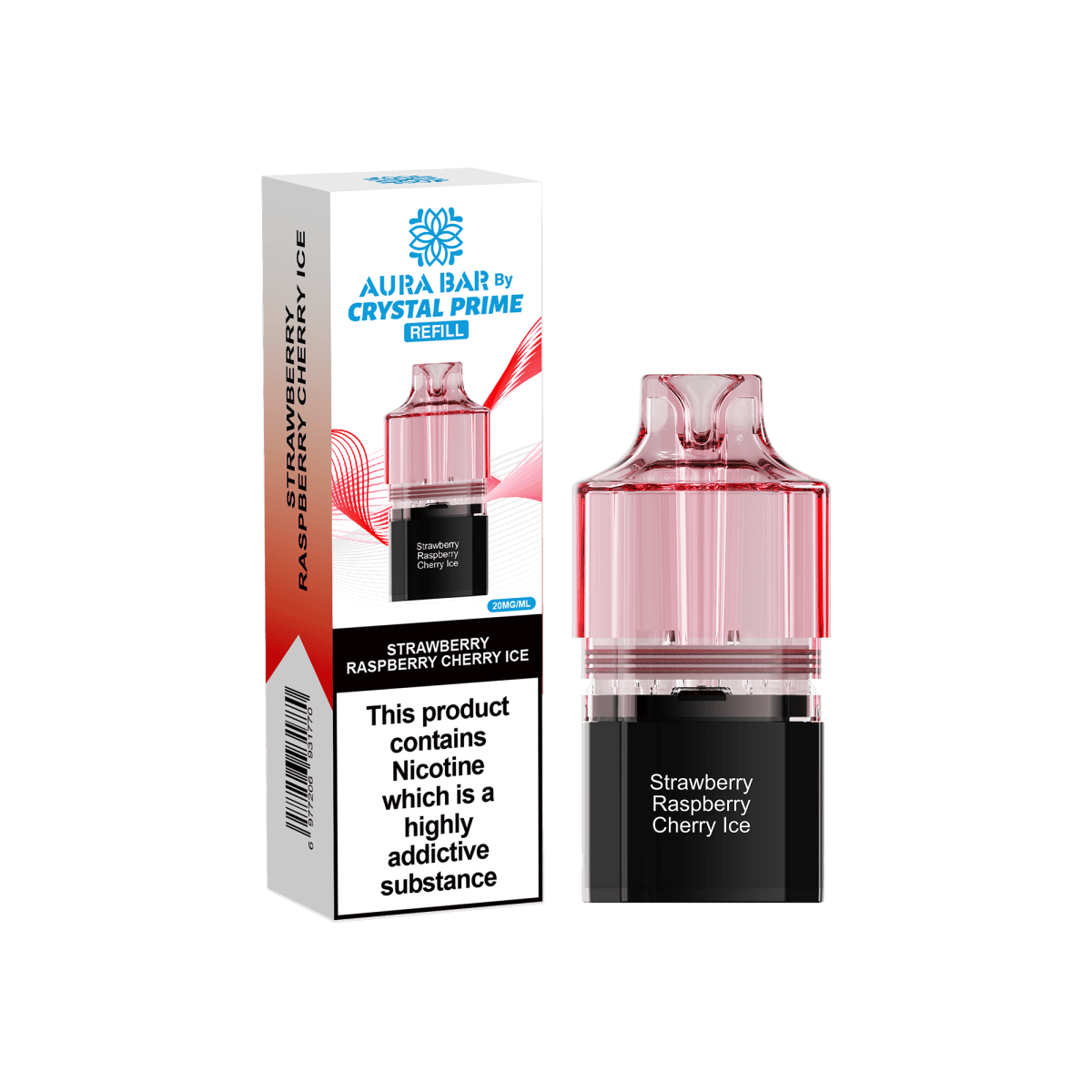 Crystal Prime - Crystal Prime Aura Bar 10k Replacement Pods - (BOX OF 5) - The No1 Plug