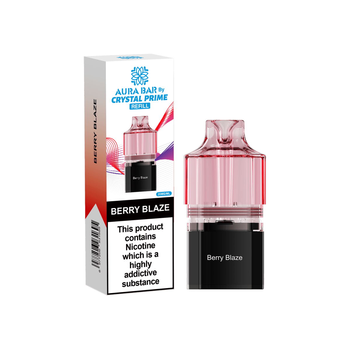 Crystal Prime - Crystal Prime Aura Bar 10k Replacement Pods - (BOX OF 5) - The No1 Plug