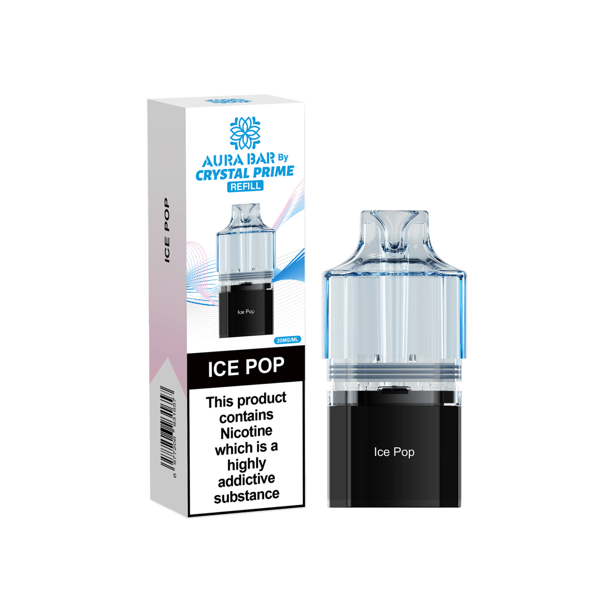 Crystal Prime - Crystal Prime Aura Bar 10k Replacement Pods - (BOX OF 5) - The No1 Plug