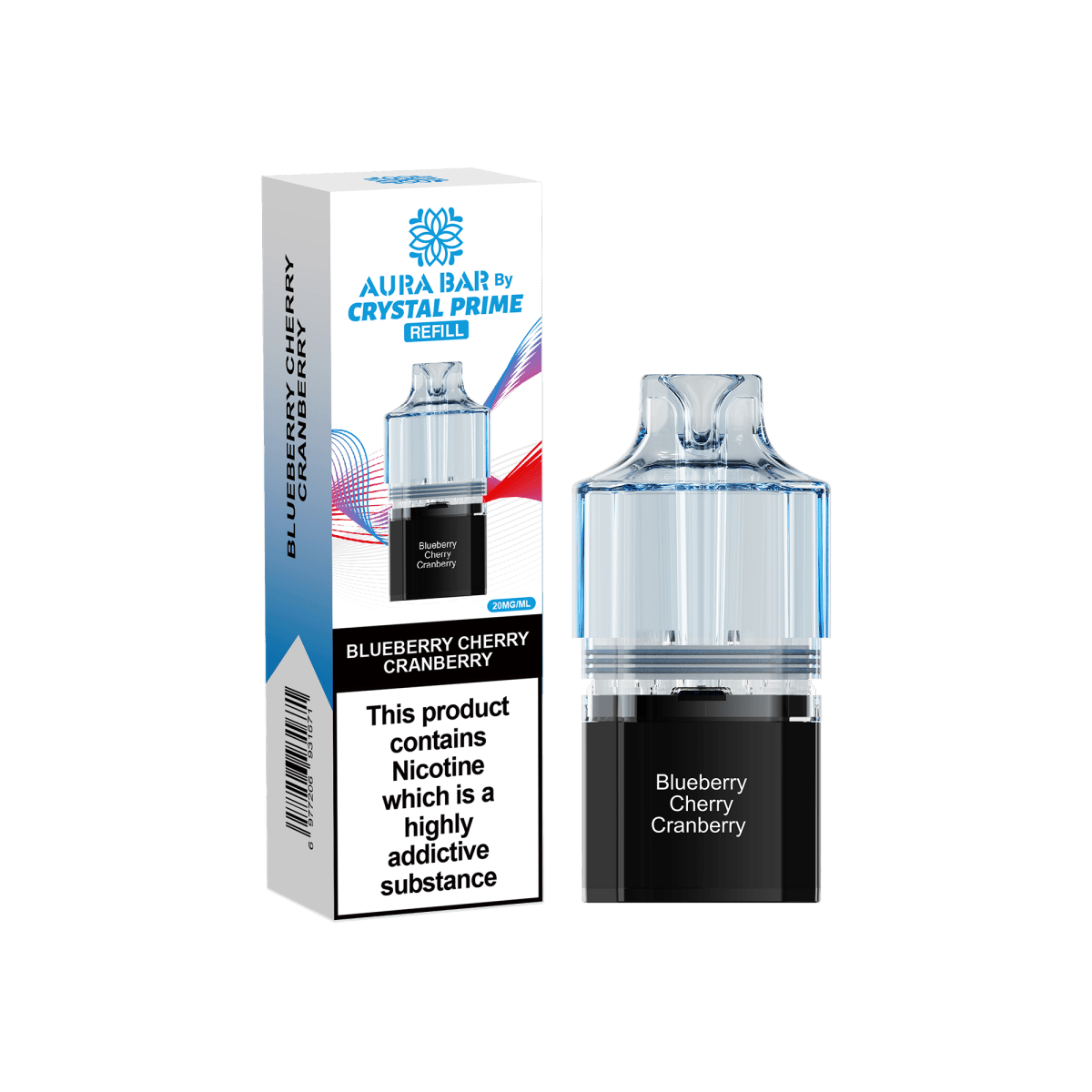 Crystal Prime - Crystal Prime Aura Bar 10k Replacement Pods - (BOX OF 5) - The No1 Plug