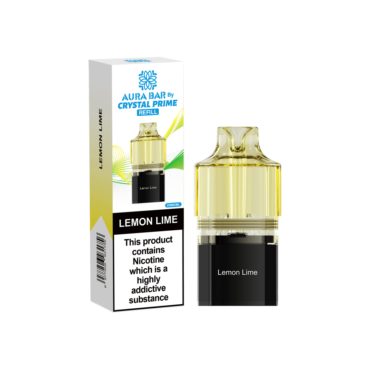 Crystal Prime - Crystal Prime Aura Bar 10k Replacement Pods - (BOX OF 5) - The No1 Plug