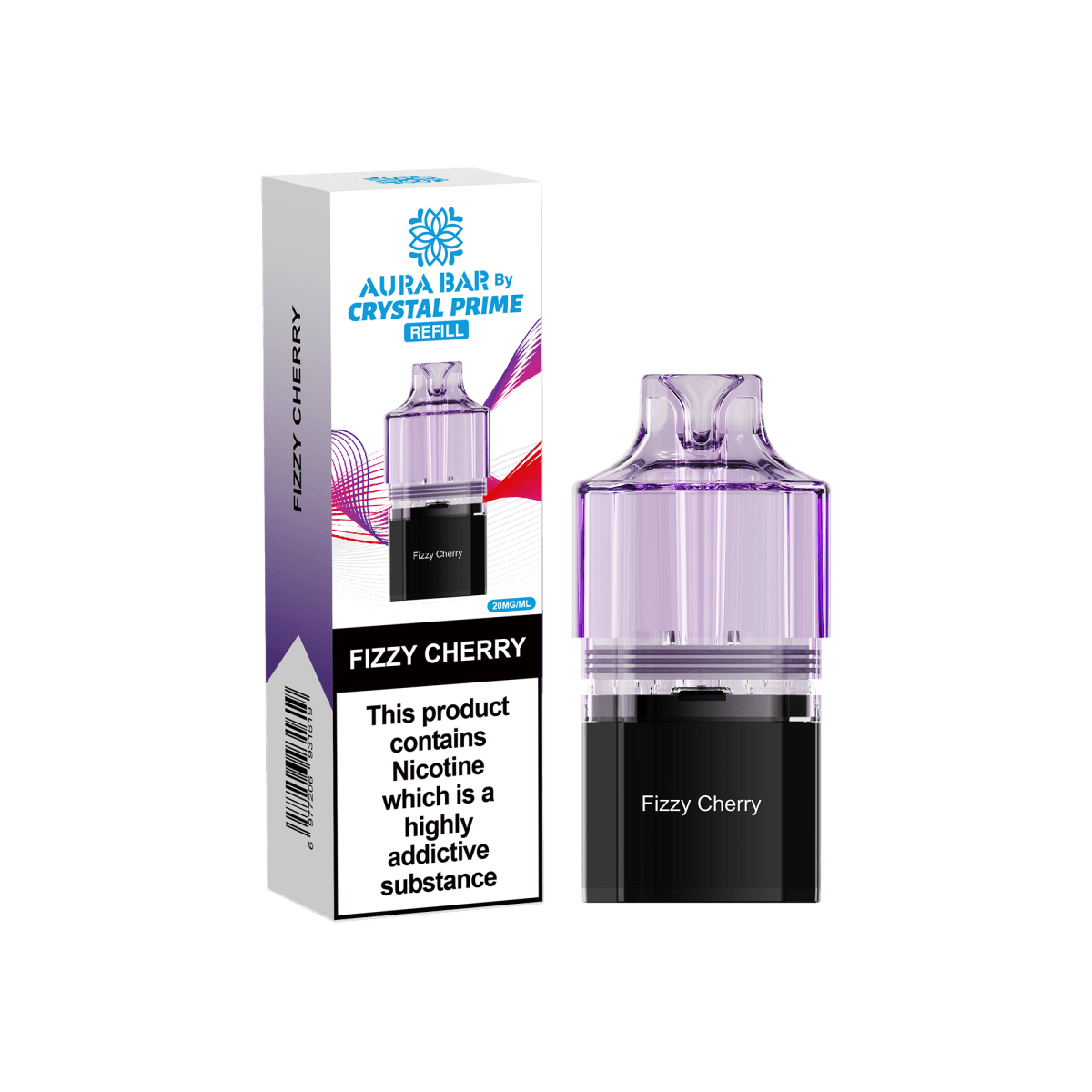 Crystal Prime - Crystal Prime Aura Bar 10k Replacement Pods - (BOX OF 5) - The No1 Plug