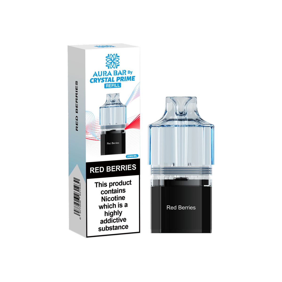 Crystal Prime - Crystal Prime Aura Bar 10k Replacement Pods - (BOX OF 5) - The No1 Plug