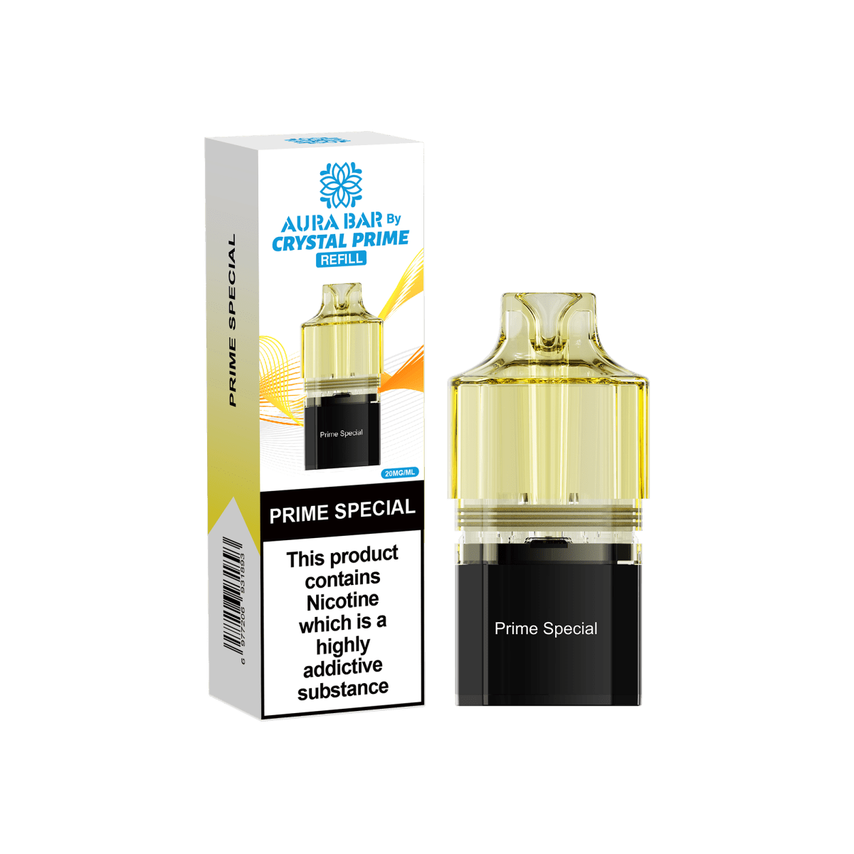 Crystal Prime - Crystal Prime Aura Bar 10k Replacement Pods - (BOX OF 5) - The No1 Plug