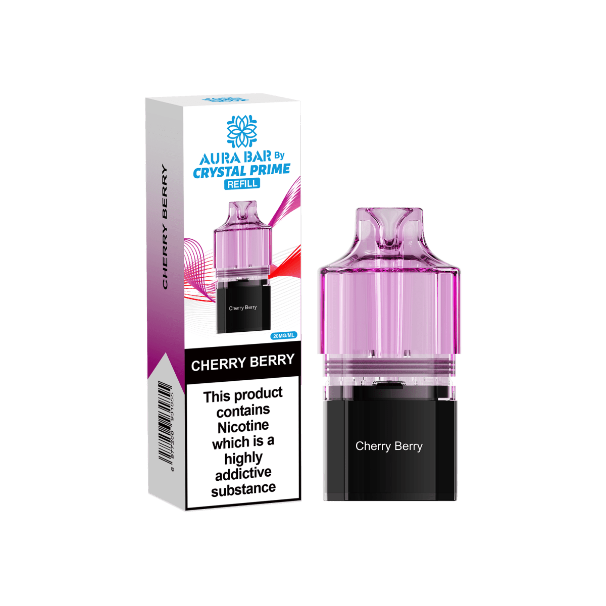 Crystal Prime - Crystal Prime Aura Bar 10k Replacement Pods - (BOX OF 5) - The No1 Plug