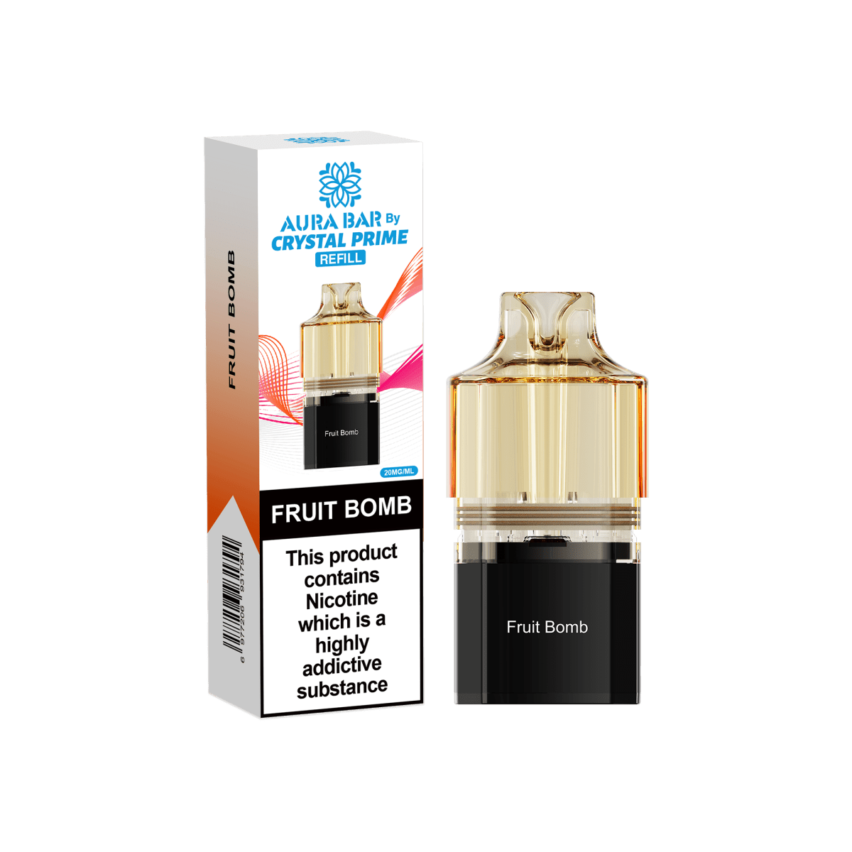 Crystal Prime - Crystal Prime Aura Bar 10k Replacement Pods - (BOX OF 5) - The No1 Plug