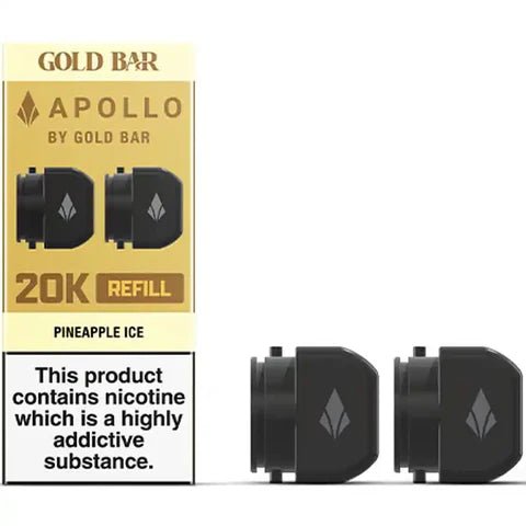 Gold Bar - Gold Bar Apollo 20K Replacement Prefilled Pods - The No1 Plug