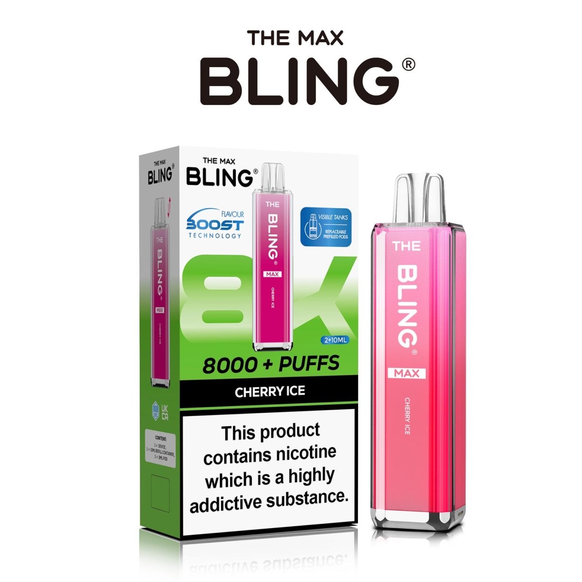 The Crystal Bling - The Crystal Bling Max 8000 Prefilled Pod Kit - The No1 Plug