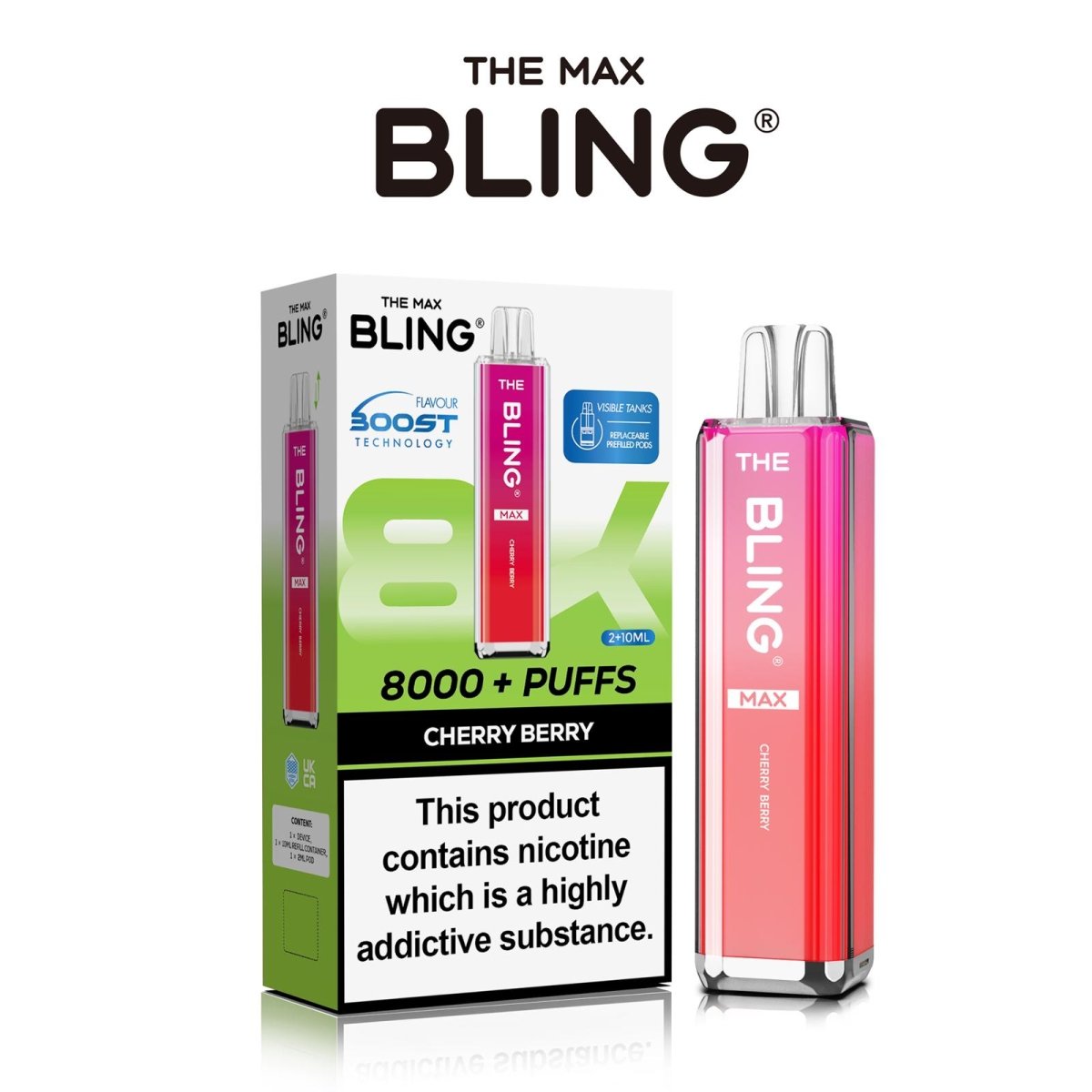 The Crystal Bling - The Crystal Bling Max 8000 Prefilled Pod Kit - The No1 Plug