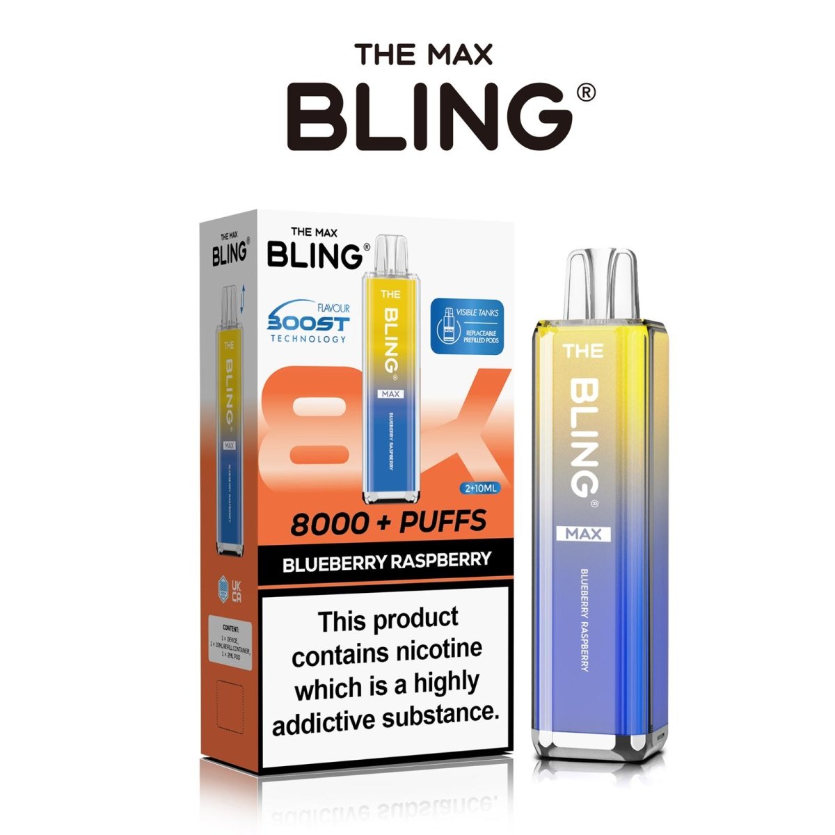 The Crystal Bling - The Crystal Bling Max 8000 Prefilled Pod Kit - The No1 Plug