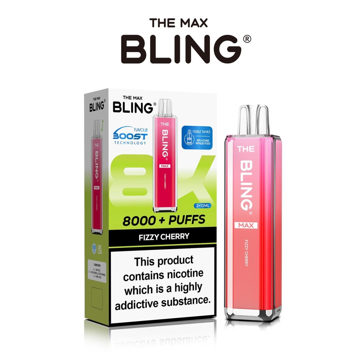 The Crystal Bling - The Crystal Bling Max 8000 Prefilled Pod Kit - The No1 Plug