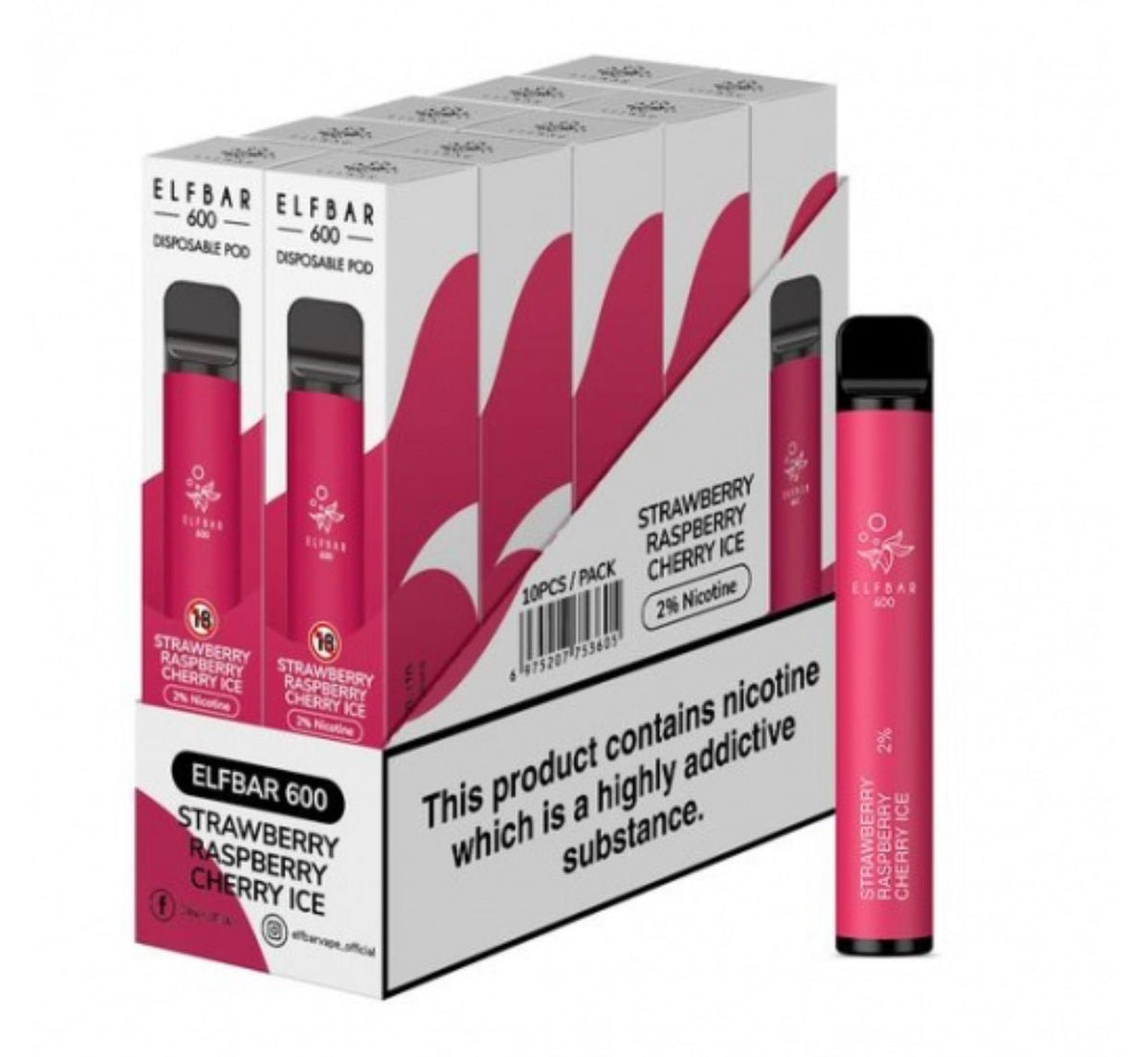 ELF BAR - Elf Bar 600 Puffs Disposable Vape Pods Pack of 10 - theno1plugshop