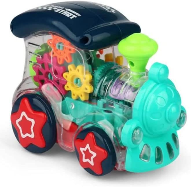 theno1plugshop - Multicolour Gearwheel Train With Lights & Sound - theno1plugshop