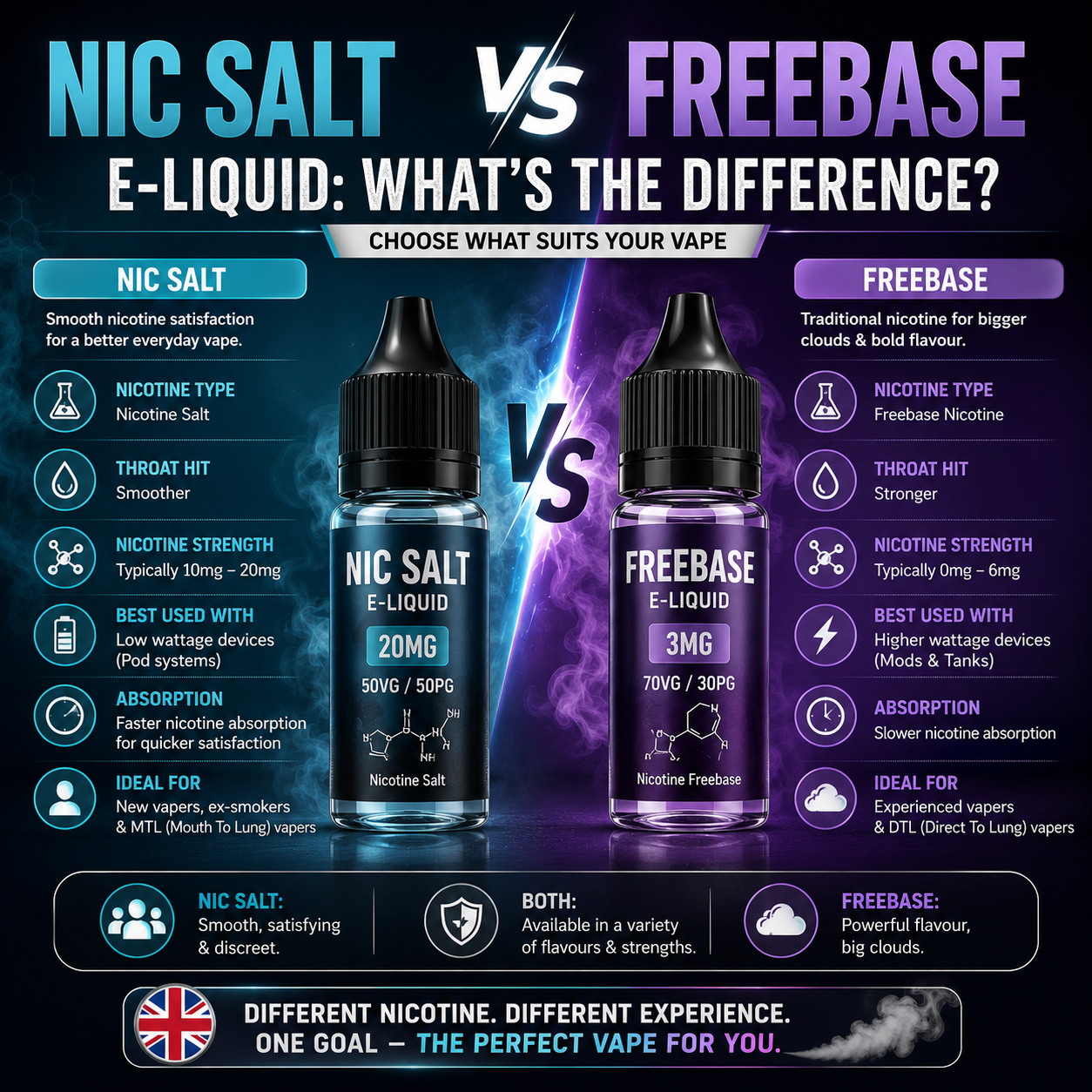 Nic Salt vs Freebase E-Liquid What's the Difference