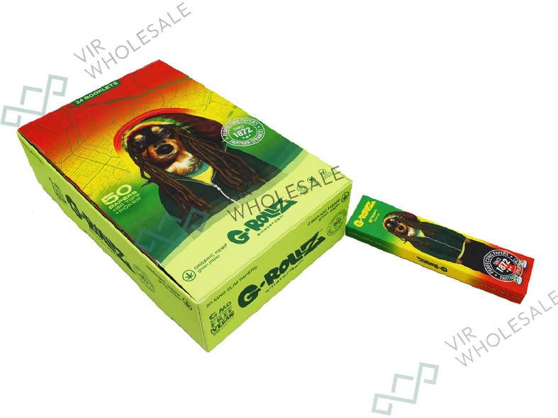 G-Rollz Organic Hemp Pets Rock King Size Slim Papers + Tips