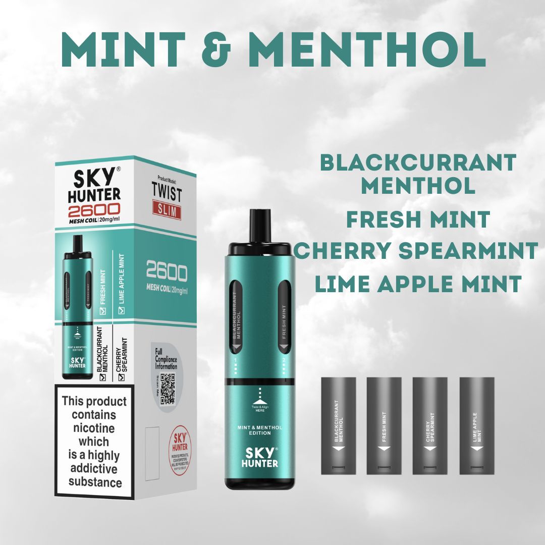 Sky Hunter - 4 in 1 Sky Hunter 2600 Puffs Disposable Vape - (BOX OF 5) - theno1plugshop