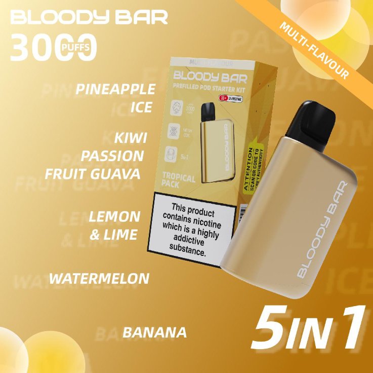 Bloody Mary - 5 in 1 Bloody Mary 3000 Puffs Prefilled Pod Starter Kit - theno1plugshop
