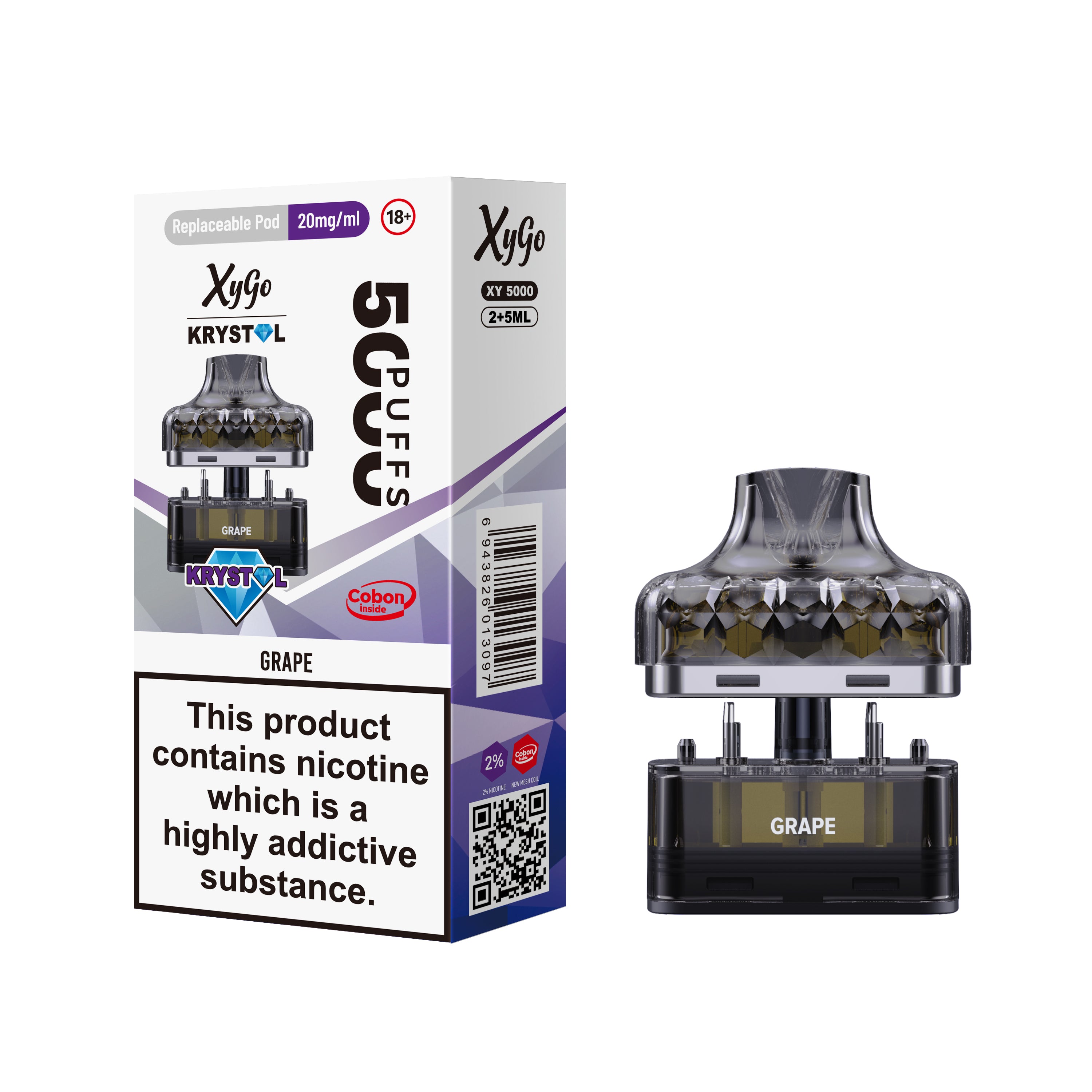 PACK OF 5 | Xygo Krystal 50k PODS