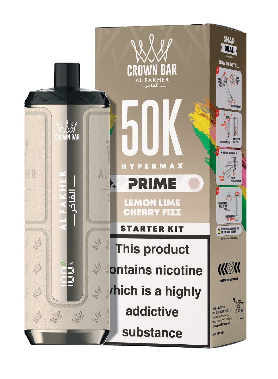 Al Fakher 50k Hypermax Prime VAPE (BOX OF 5)
