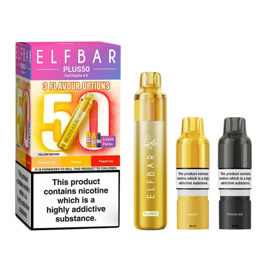 Elf Bar Plus 50 Vape Kit -  Yellow edition