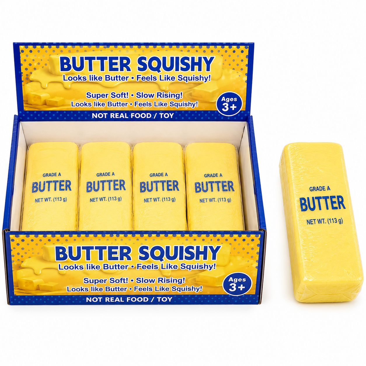 NOVELTY SQUISHY TOYS – CHEESE, BUTTER & DUMPLINGS