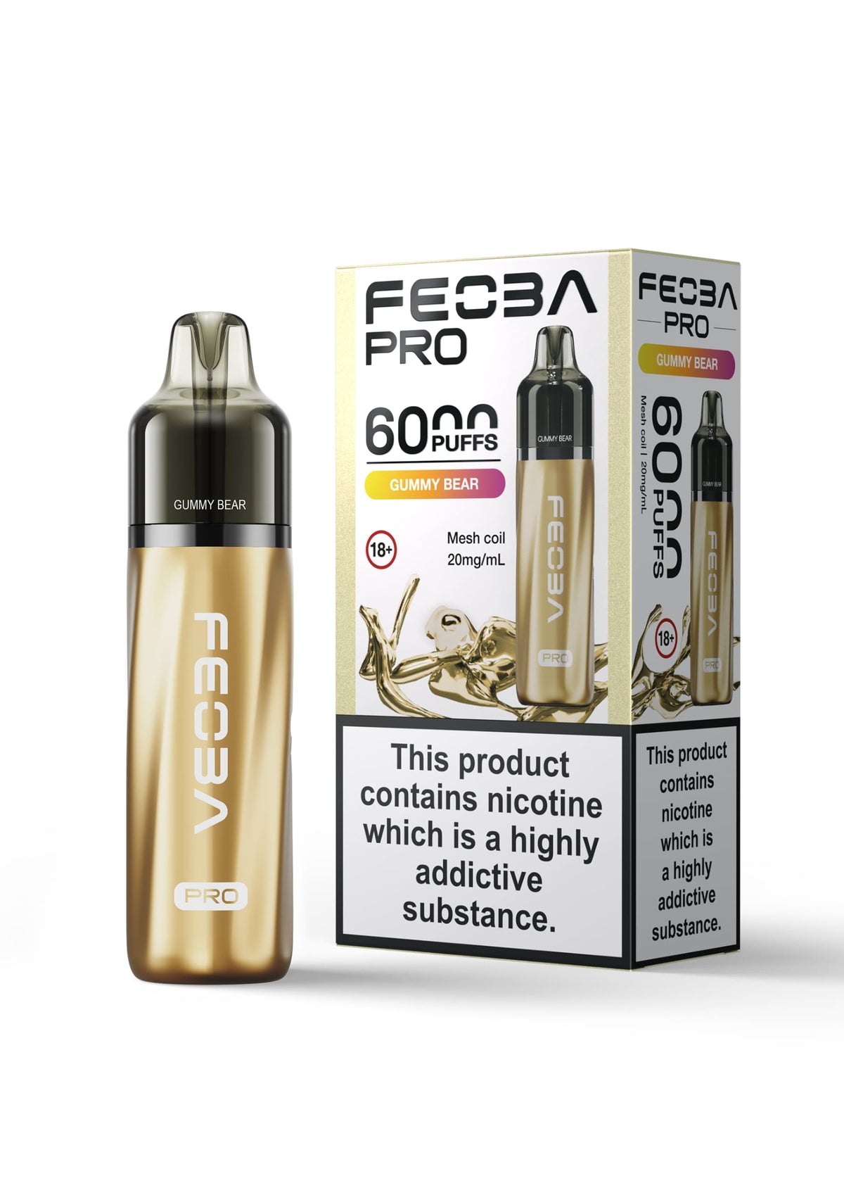 Feoba Pro 6000+ Disposbale Vape Box of 5