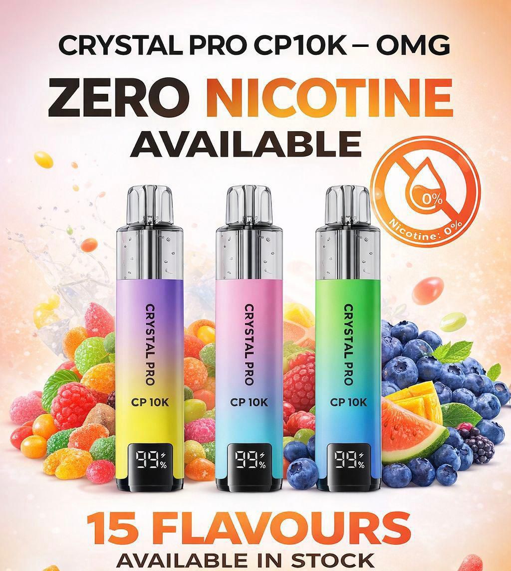 Crystal Pro CP 10k Vape 0MG (BOX OF 5)