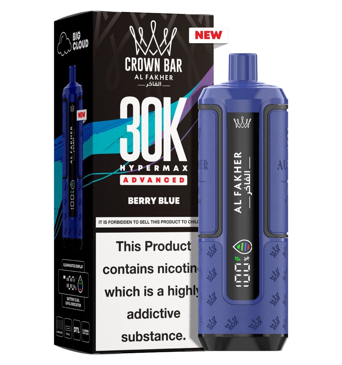 Crown Bar Al Fakher 30K Hypermax Prefilled VAPE - The No1 Plug Crown Bar Al Fakher 30K Hypermax Prefilled VAPE - The No1 Plug