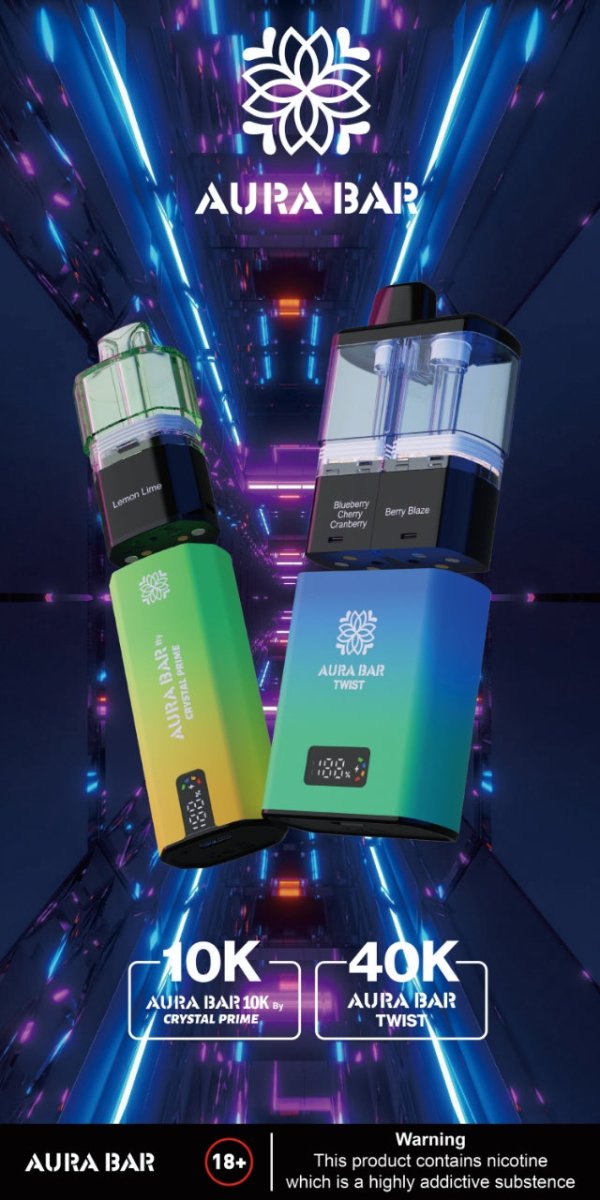 Aura Bar - Aura Bar Twist 40K Prefilled Pod Vape - The No1 Plug