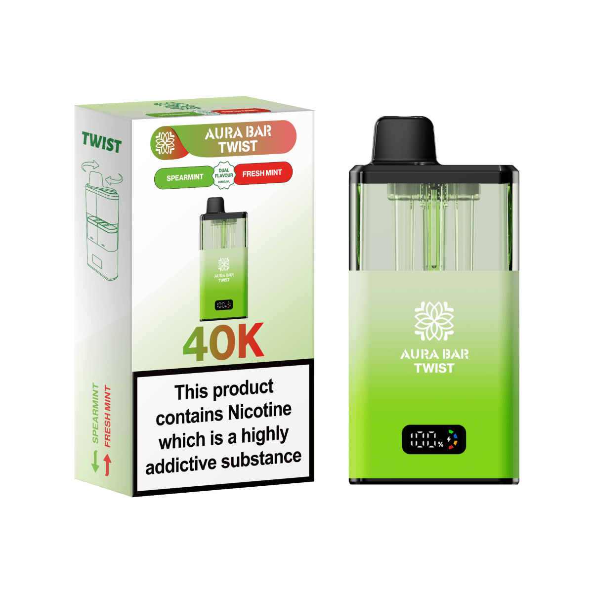 Aura Bar Twist 40k Prefilled Pod Vape | Only 12.99 The No1 Plug Aura Bar Twist 40k Prefilled Pod Vape | Only 12.99 The No1 Plug
