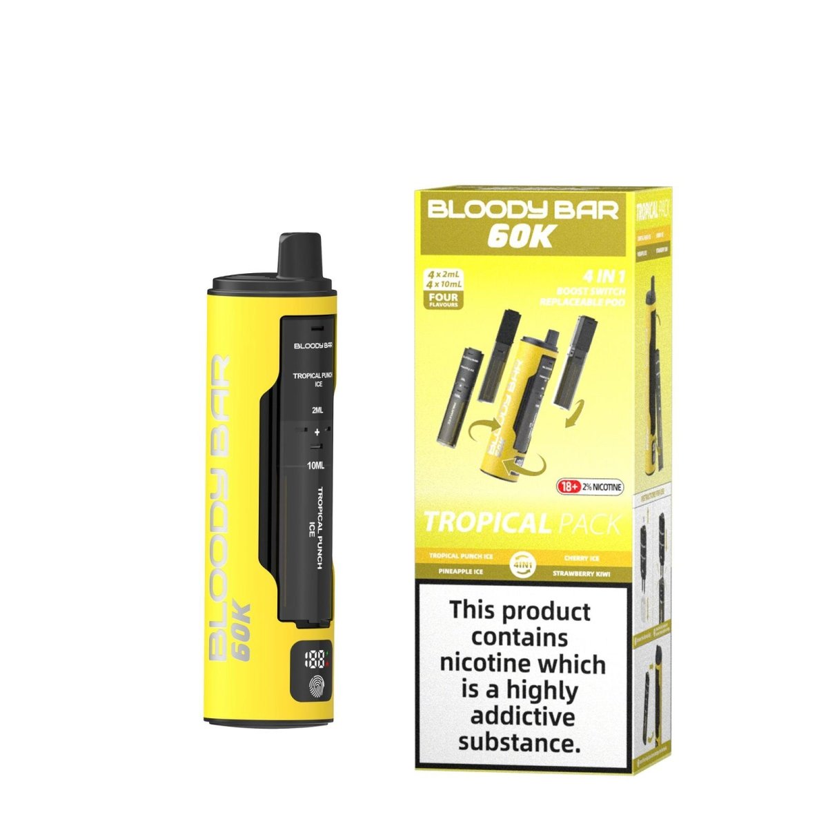 Bloody Bar - Bloody Bar 60k Prefilled 4 In 1 Pod Vape Kit (BOX OF 5) - The No1 Plug